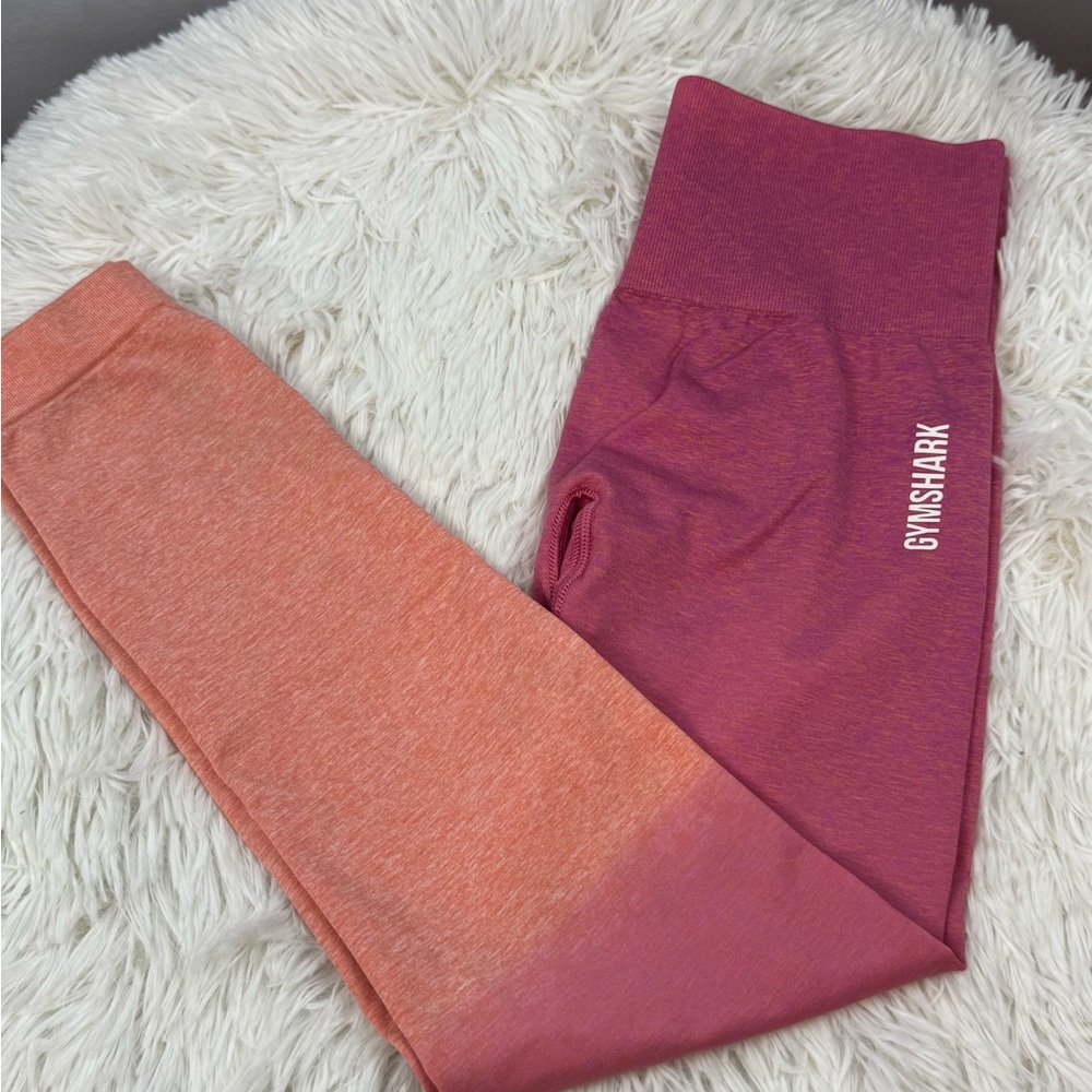 Gymshark Kids Leggings - Coral and Magenta